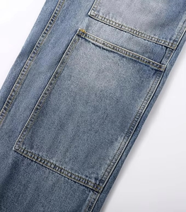 Jeans pour hommes, coupe classique droite, extensible, bleu foncé, décontracté, pantalon en denim, jeans slim pour gentleman - Product Image 4