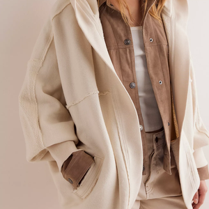 Abrigo de forro polar extragrande con capucha y hombros caídos, cárdigan tipo capullo, chaqueta de invierno cortavientos para mujer, ¡superventas! - Product Image 3