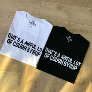 Nueva Camiseta para Hombre con Estampado 'Eso es MUCHO jarabe para la tos', Escaneable, de Alta Calidad, 100% Algodón, Estampada, Oversize - Product Image 5