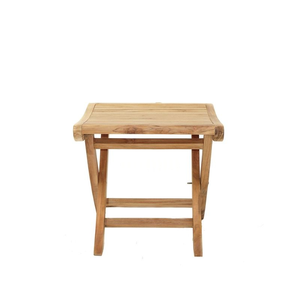 Tabouret pliable en bois Boris, design minimaliste, mobilier moderne pour la maison, pouf de salon, utilisation en appartement - Product Image 2