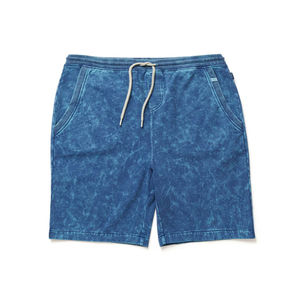 Shorts en maille respirante en gros – Shorts pour hommes personnalisés effet délavé, design vintage, en coton épais, imprimé en relief, effet vieilli - Product Image 6