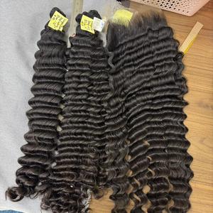 Cheveux vierges bruts bouclés et brillants, cheveux de donneur du Vietnam, best-seller, vente en gros, cheveux humains vietnamiens Remy originaux - Product Image 2