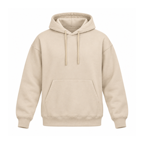 Sudadera con Capucha Lisa para Hombre, Color Sólido, Hombros Caídos, con Cordón Ajustable en la Capucha y Bolsillo Canguro - Product Image 4