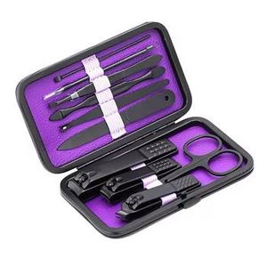 Nail <b>Kit</b> <b>Manicure</b> Set With Clipper Scissors Tweezers Stainless Steel Portable Case 5 In 1 Classic Style For Adult - Product Image 1