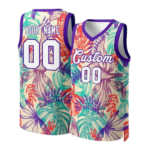 Camiseta de Baloncesto sin Mangas Transpirable Estampada para Verano, Logotipo Personalizado, Impresión Digital por Sublimación, 100% Poliéster - Product Image 4