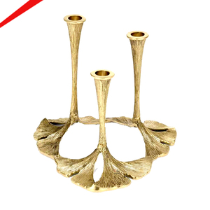 Hot Selling Three attached <b>Candlestick</b> <b>Holder</b> for Weddings Christmas Parties Stylish Centerpiece or Party Decoration - Product Image 1