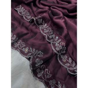 Belle robe de soirée Diamond Work Saree pour les fêtes - Product Image 2