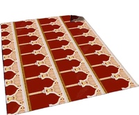 Tapis de prière personnalisés luxueux en jacquard tufté lavables, rouleaux de tapis doux en velours pour mosquées, tapis imprimés pour la famille
