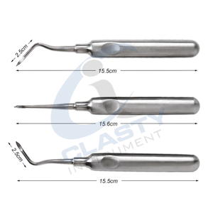 Élévateurs dentaires manuels en argent, instrument chirurgical de classe I, poignée ergonomique, certifié CE - Product Image 5