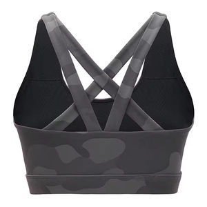 Soutien-gorge de sport pour femme, couleur unie, respirant, avec logo frontal, tendance 2026, vente en gros, meilleure qualité, matière douce et extensible - Product Image 2