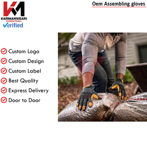 Synthetic Leather <b>Gloves</b> Durable Work Safety <b>Gloves</b> Flexible <b>Grip</b> Fit for Construction OEM Wholesale - Product Image 5