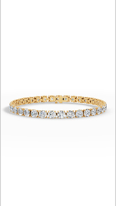 Bracelet tennis allongé à quatre griffes avec diamants de laboratoire ronds 10 carats en or 18 carats – Vente en gros, Fabricant et Fournisseur de Bijoux Fins OEM - Product Image 5