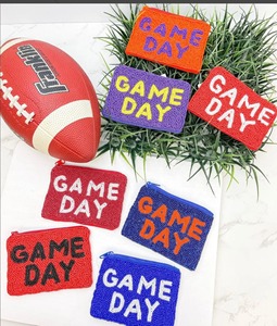 Monedero de cuentas con cremallera para el Día del Partido, accesorio para aficionados al deporte, colores personalizados del equipo, regalo NCAA - Product Image 1