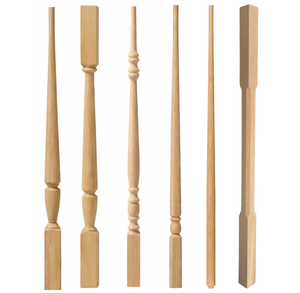 Balustres en bois massif personnalisés 5300P 42 pouces en peuplier pour plusieurs escaliers - Écologiques, durables, certifiés FSC, faciles à installer - Product Image 1