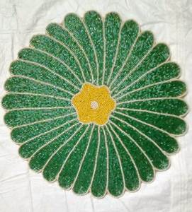 Best Selling Handmade Beaded <b>Placemat</b> Decorative Table Mat Elegant <b>Glass</b> Bead Handicraft For Dining Table Home for Sale - Product Image 6