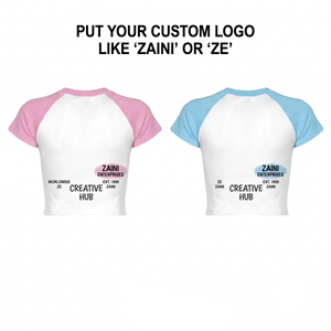 Premium 220 GSM 100% Cotton Slim Fit Knitted Women Crop <b>Top</b> T Shirt for Digital Printing Custom Logo OEM ODM - Product Image 2