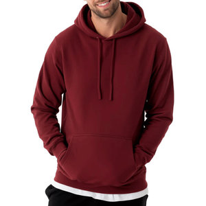 Sweat à capuche zippé en molleton de coton épais, couleurs personnalisées, brodé, pour homme, mode hiver, avec caractéristiques écologiques - Product Image 4