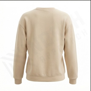 Sudadera de mujer de manga larga de alta calidad Sexy Drop-shoulder Unisex multicolor cuello redondo suéter de punto con sudadera única - Product Image 3