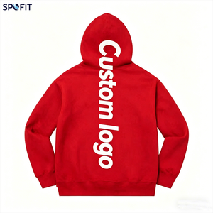 Sweat-shirt à capuche surdimensionné en molleton épais 430 g/m² personnalisé pour homme, 100 % coton, avec lettres au dos, style streetwear - Product Image 3