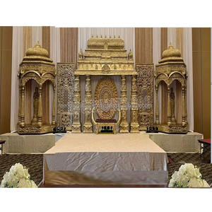 Escenario Manavarai exclusivo para boda hindú Configuración de escenario Manavarai para recepción Escenario tradicional para boda del sur de India - Product Image 4