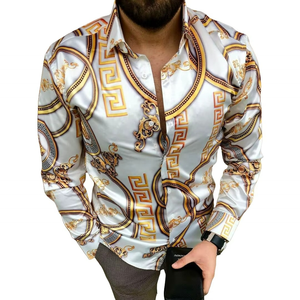 Nueva Blusa Estampada para Hombre, Estilo Casual, Corte Ajustado, Manga Larga, para Primavera y Otoño - Product Image 6