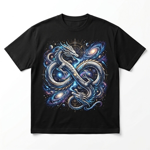 เสื้อยืดลายพายุไฟฟ้า |   เสื้อยืดผ้าฝ้ายหนา 240 GSM สีเทาชาร์โคลเข้ม พร้อมลาย Lightning Charging Ox - Product Image 3