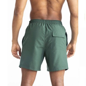 Shorts de sport noirs pour hommes à séchage rapide avec cordon de serrage néon, logo personnalisé imprimé sur le devant, ODM OEM - Product Image 6