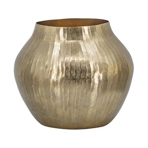 Jarrón de Latón Hecho a Mano para Mesa, Jarrón Decorativo Moderno de Metal para Diseño de Interiores del Hogar, Acabado Artístico para Decoración del Hogar - Product Image 1