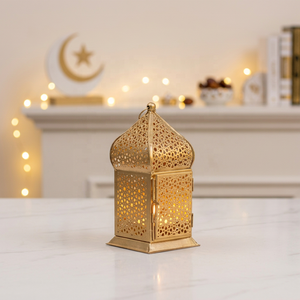Manufacturers Cute <b>Mini</b> Gold Moroccan Candle <b>Lantern</b> for Ramadan Home & Events Decoration - Product Image 1