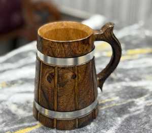 Taza de Café de Madera Maciza - Diseño de Lujo de la Mejor Calidad, Ecológica, Apta para Microondas, Estilo Clásico - Product Image 1