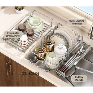 Étagère de rangement pour lave-vaisselle en acier inoxydable 304, étagère de rangement de cuisine en acier inoxydable SS 304 - Product Image 4