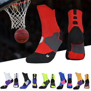 Men's Athletic Basketball <b>Socks</b> Quick Dry Knitted Sport <b>Socks</b> Red <b>Black</b> Gray Multicolor Options Summer Wear - Product Image 1