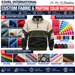 Sweat-shirts à demi-zip en mélange coton-élasthanne – Usine de vêtements OEM pour marques de mode et commandes en gros pour acheteurs de vêtements - Product Image 5