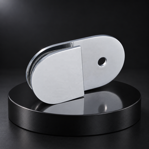 OEM ODM Customized Solid Brass U Inline Wall Mount Glass Clip Glass <b>Railing</b> Hardware - Product Image 1