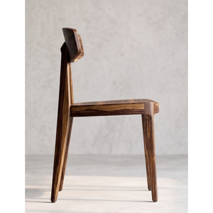 Modern Seasoned Solid Teak Wood <b>Dining</b> <b>Chair</b> Midcentury Design in Natural Finishes with Backrest Home Furniture - Product Image 4