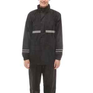 Chaqueta Impermeable Reflectante Negra para Hombre, de Poliéster, para Senderismo, Camping y Uso Casual al Aire Libre - Product Image 1