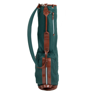 Nouveauté : Sac de golf en cuir véritable avec fond en polyester et nylon, prix de gros, sacs de voyage en cuir véritable entièrement personnalisables - Product Image 1