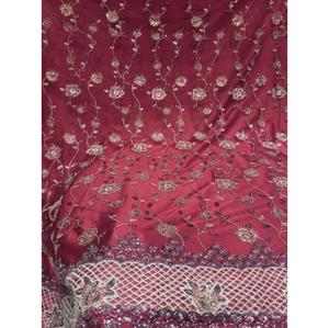 Indian <b>Fabric</b> Use for Bridal Lehenga Saree and Dress Material Embroidered <b>Silk</b> <b>Fabric</b> Buy Direct From Supplier - Product Image 1