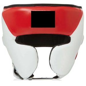Protector de Cabeza de Boxeo de Cuero PU Negro, Equipo de Protección Unisex para Adultos, Casco Deportivo con Cierre de Hebilla, Color Sólido - Product Image 2