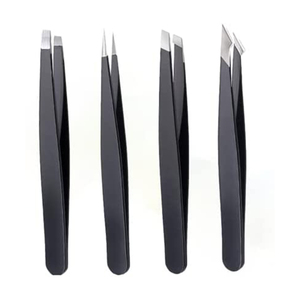 Pinzas Profesionales para Cejas de Acero Inoxidable, Herramienta de Depilación Facial, Punta Inclinada y Puntiaguda, Pinzas de Precisión para Cejas - Product Image 4