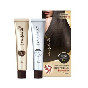 Teinture capillaire brun foncé à l'huile de camélia et au ginseng coréen 60g, crème colorante pour cheveux K-Beauty - Product Image 1