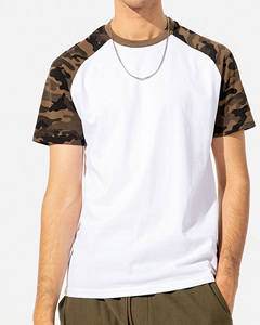 Men's Camouflage <b>Raglan</b> Sleeve T-Shirt Regular Fit O-Neck Casual Jersey Knitted <b>Top</b> - Product Image 6