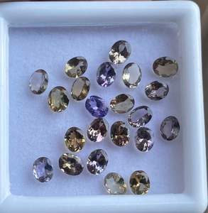 Lot de tanzanite naturelle facettée non chauffée 5x4 mm. Tanzanite ovale non montée. - Product Image 2