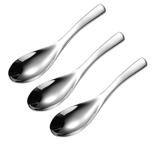 Cuillère à soupe en acier inoxydable de haute qualité, lot de 3 pièces, logo personnalisé, cuillère à soupe en acier inoxydable - Product Image 1