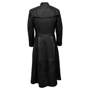 Manteau en cuir pleine longueur pour homme, style Matrix Neo, 100% cuir Napa souple véritable, noir, trench-coat pleine longueur, ODM/OEM - Product Image 3