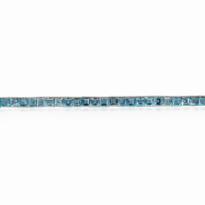 Bracelet tennis cubique en argent sterling 925, 100% topaze bleue véritable, bijoux fins, accessoires à prix de gros - Product Image 3