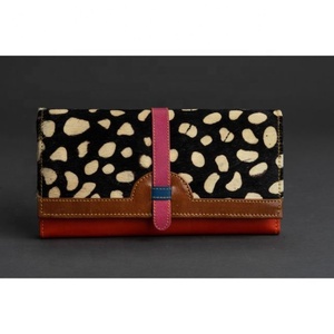 Women's Genuine Leather Clutch Wallet RFID Anti-Theft Zipper Bohemian Style with Real Hair Fashionable Lady Accessory - Product Image 4
