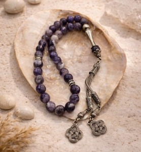 Chapelet Tasbih en résine fait main style ange, couleur personnalisable, écologique, pour musulmans - Product Image 3
