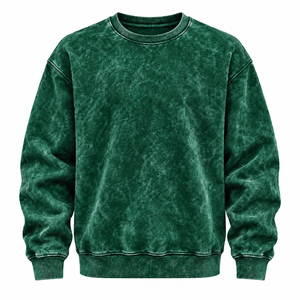 Sweat-shirt surdimensionné en molleton 100 % coton écologique avec logo brodé, col rond, épaules tombantes, pour l'hiver, style décontracté, personnalisable - Product Image 4