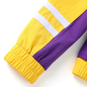 Blouson coupe-vent violet LSU personnalisé le plus tendance, à fermeture éclair intégrale, pour fraternité, séchage rapide, léger, vente en gros, commande en gros 2026 - Product Image 2